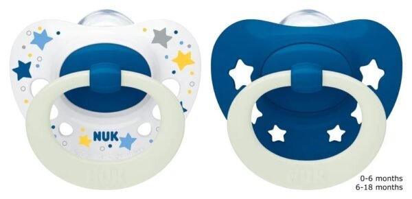 Night Silicone Soother, right for the jaw, 2 pieces